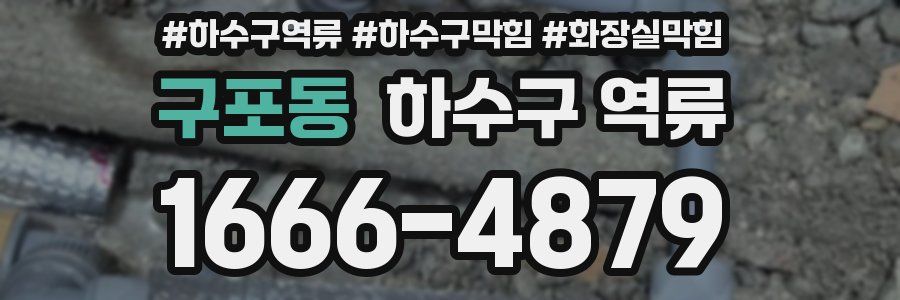 구포동 하수구 역류