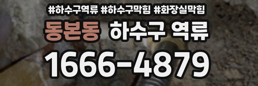 동본동 하수구 역류