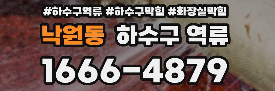 낙원동 하수구 역류