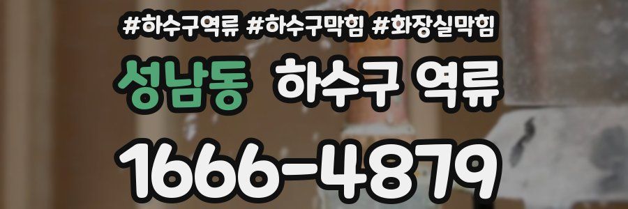 성남동 하수구 역류