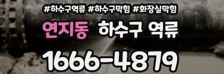 연지동 하수구 역류
