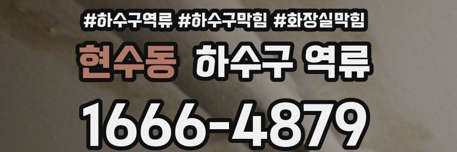 현수동 하수구 역류