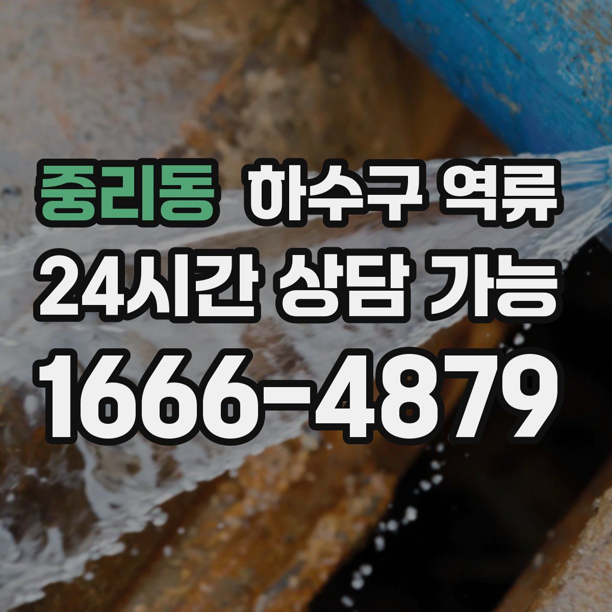 중리동 하수구 역류