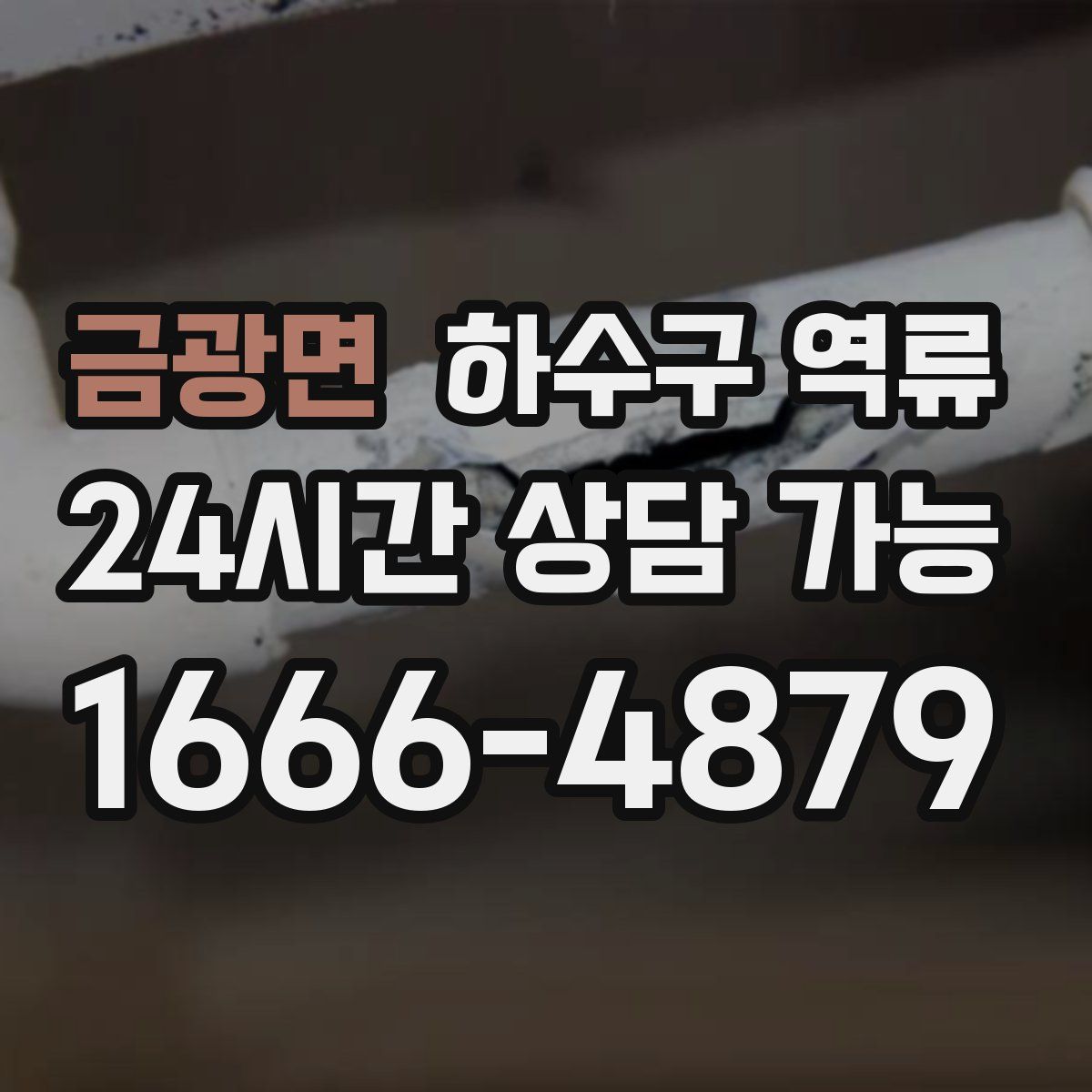 금광면 하수구 역류