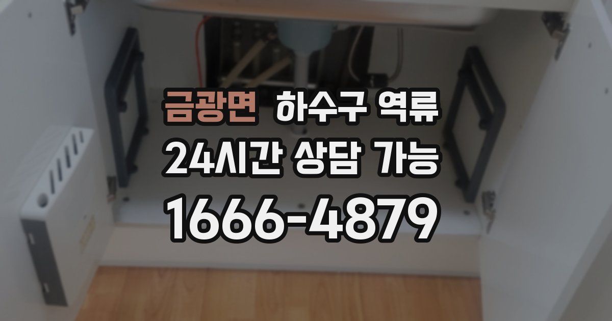 금광면 하수구 역류
