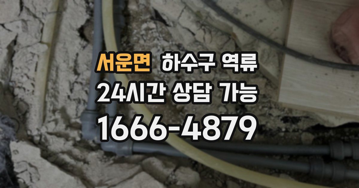 서운면 하수구 역류