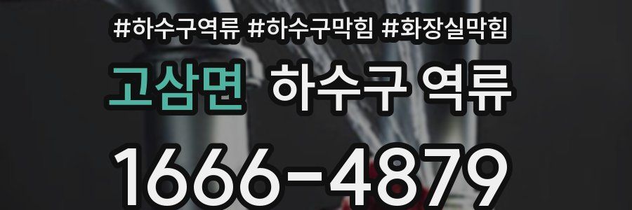 고삼면 하수구 역류