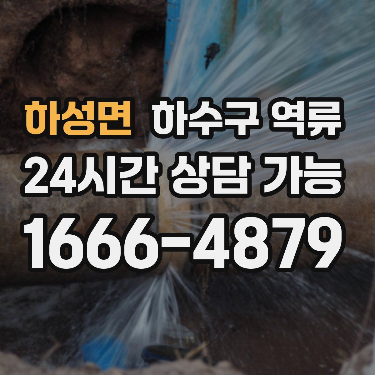 하성면 하수구 역류