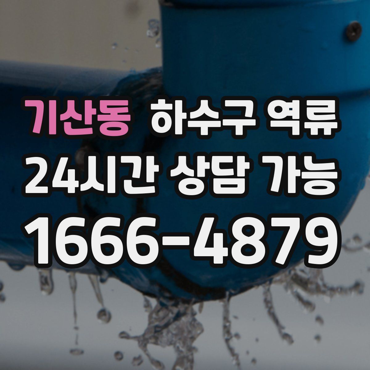 기산동 하수구 역류