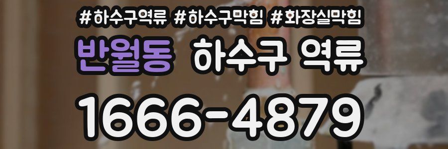 반월동 하수구 역류