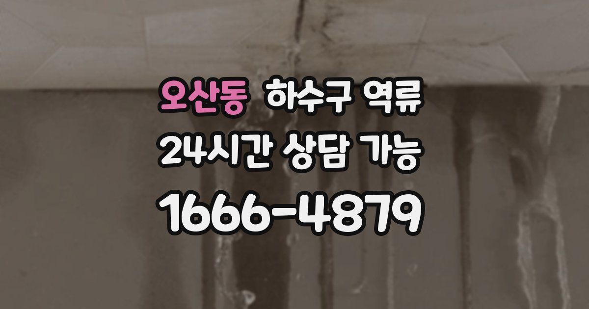 오산동 하수구 역류