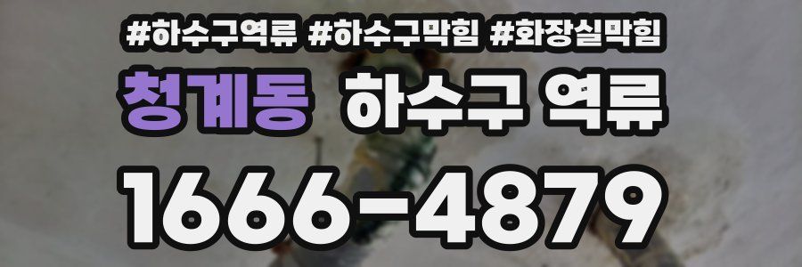 청계동 하수구 역류