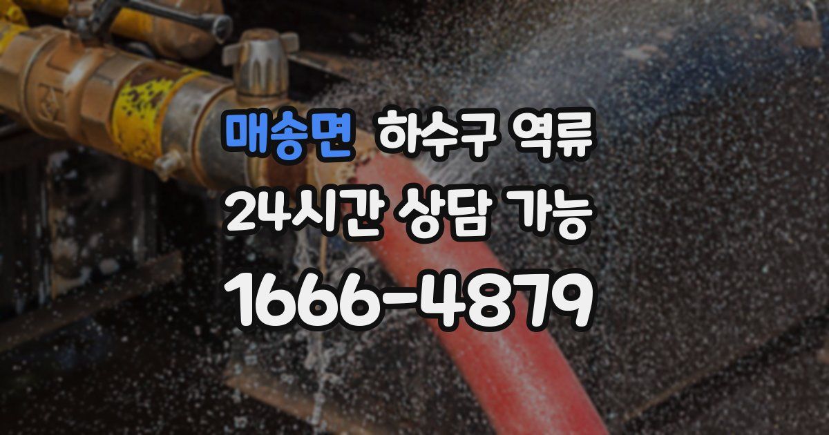 매송면 하수구 역류