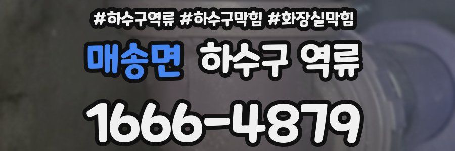 매송면 하수구 역류