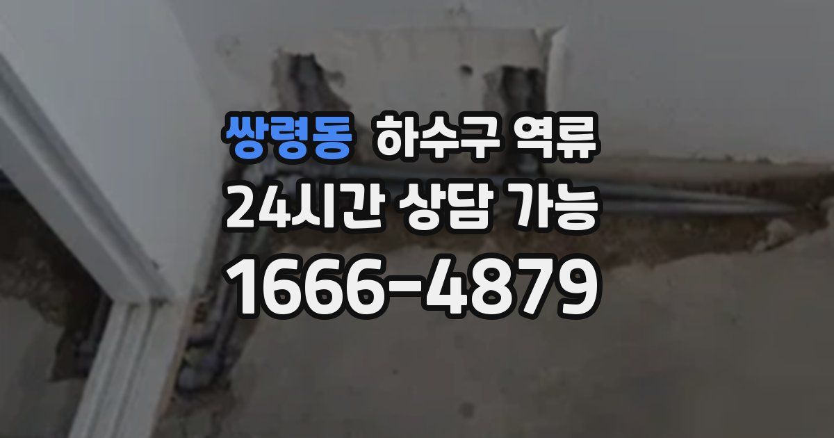 쌍령동 하수구 역류