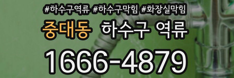 중대동 하수구 역류