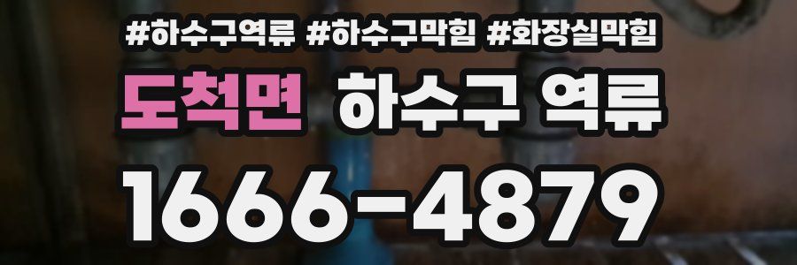 도척면 하수구 역류