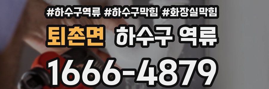 퇴촌면 하수구 역류