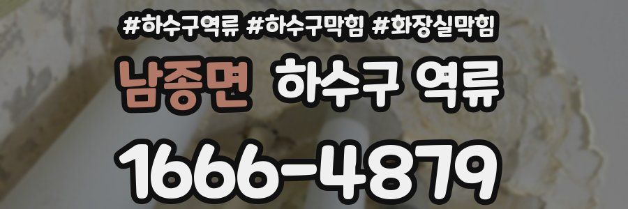 남종면 하수구 역류