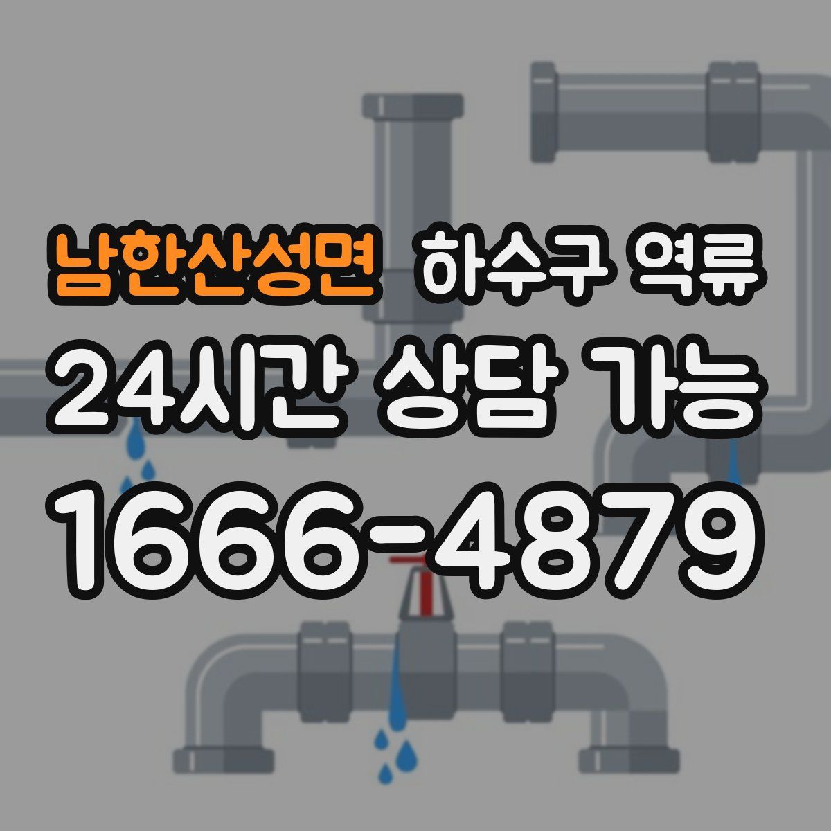 남한산성면 하수구 역류