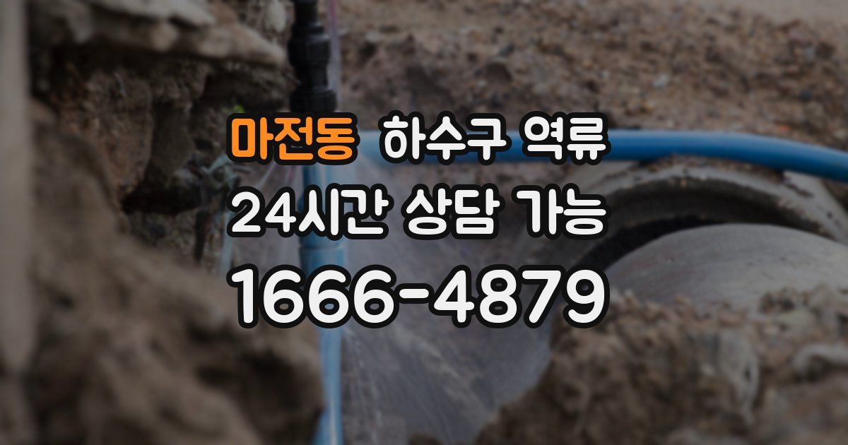 마전동 하수구 역류