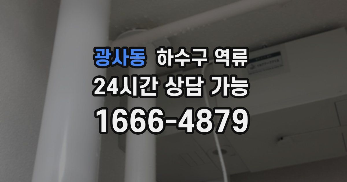 광사동 하수구 역류