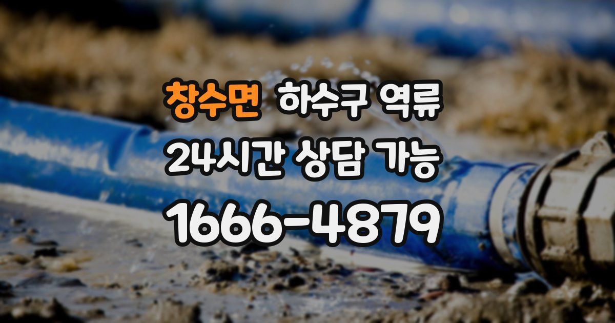 창수면 하수구 역류
