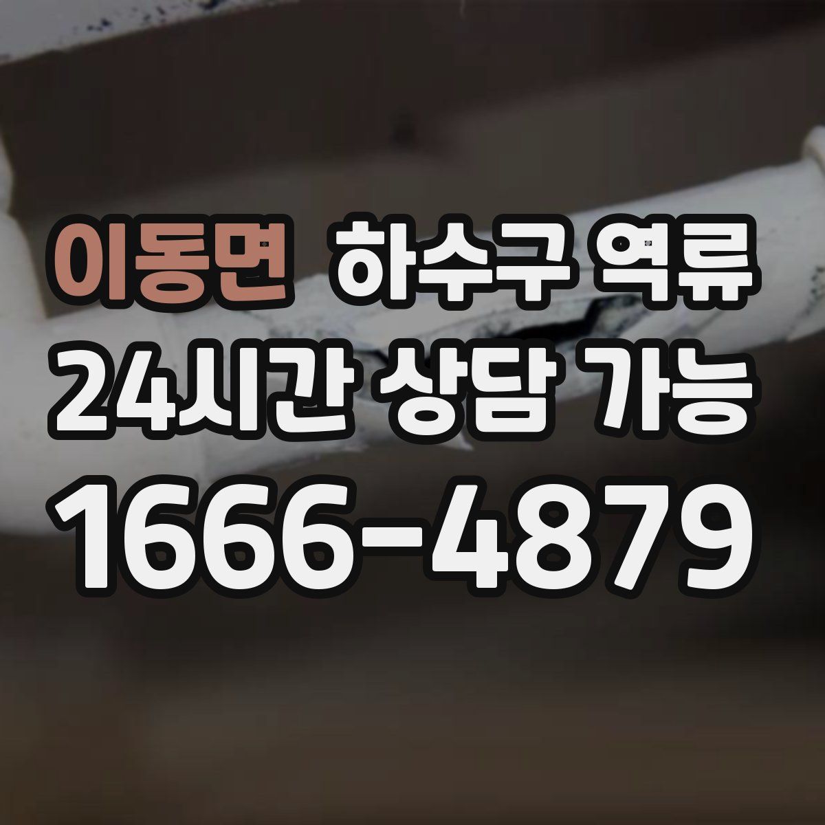 이동면 하수구 역류