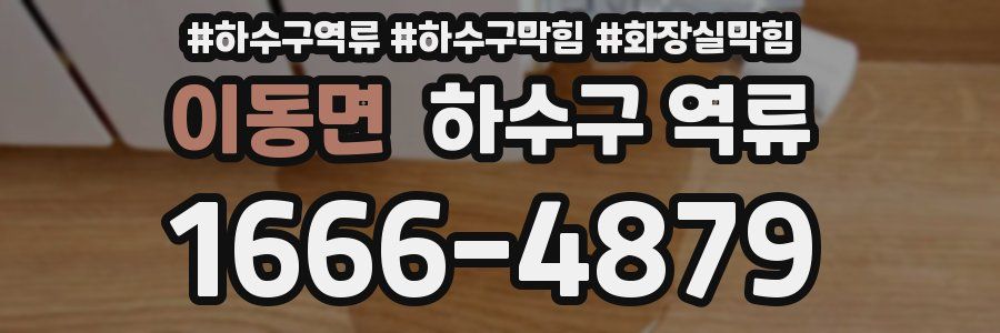 이동면 하수구 역류