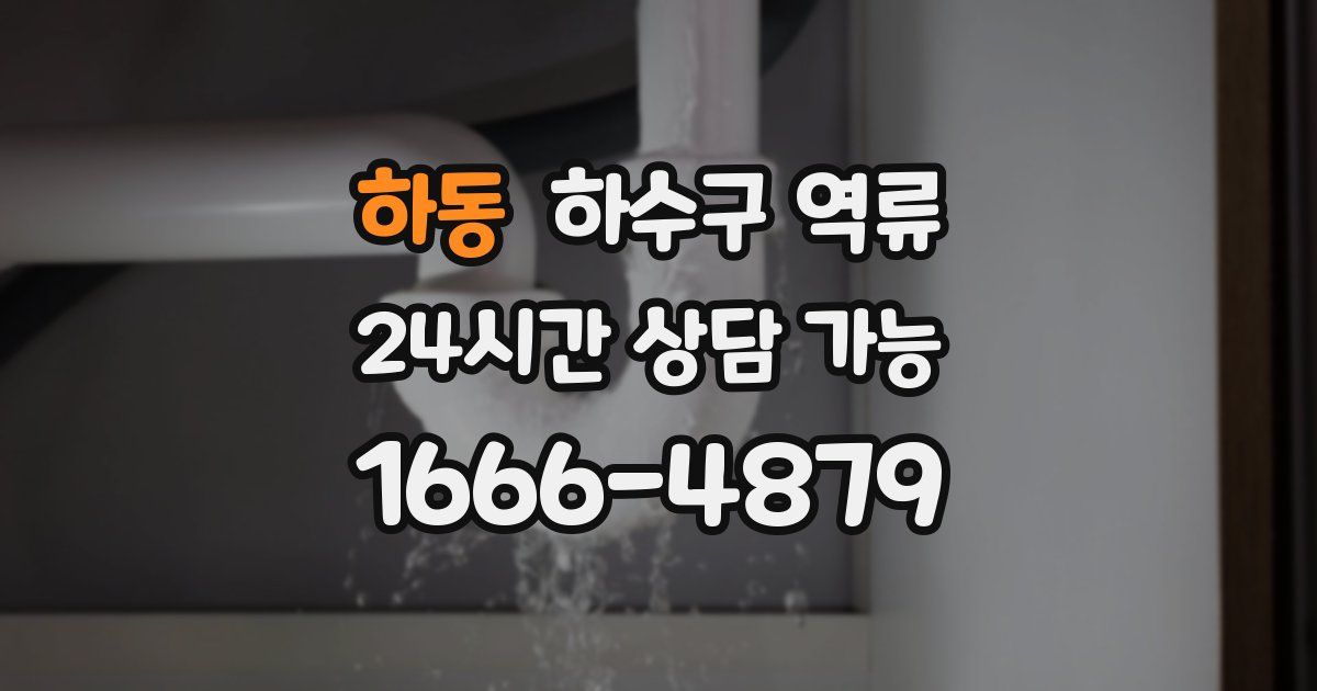 하동 하수구 역류