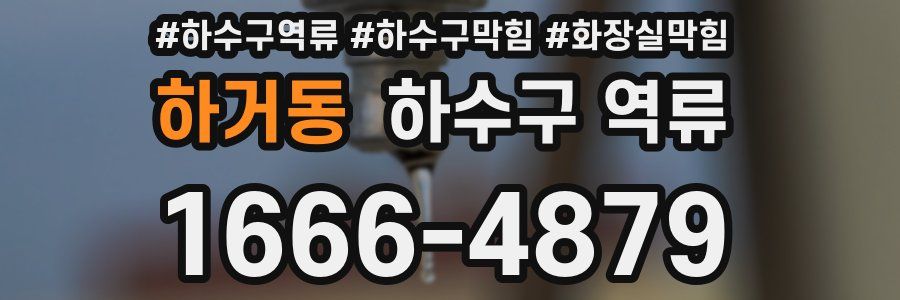 하거동 하수구 역류