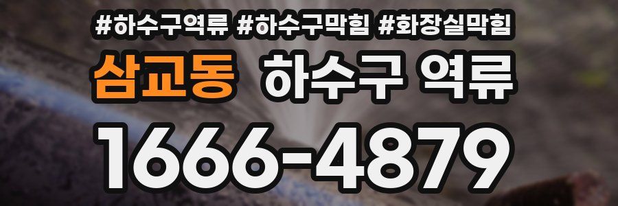 삼교동 하수구 역류