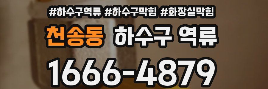 천송동 하수구 역류