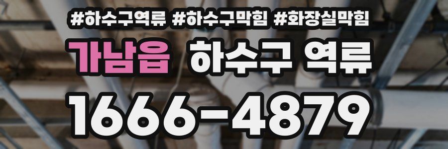 가남읍 하수구 역류