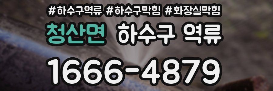 청산면 하수구 역류