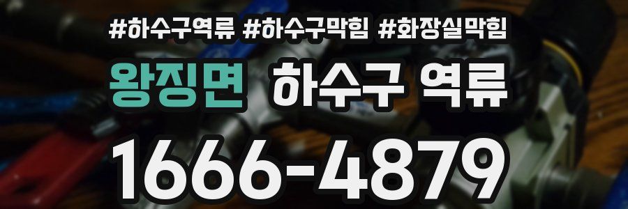 왕징면 하수구 역류