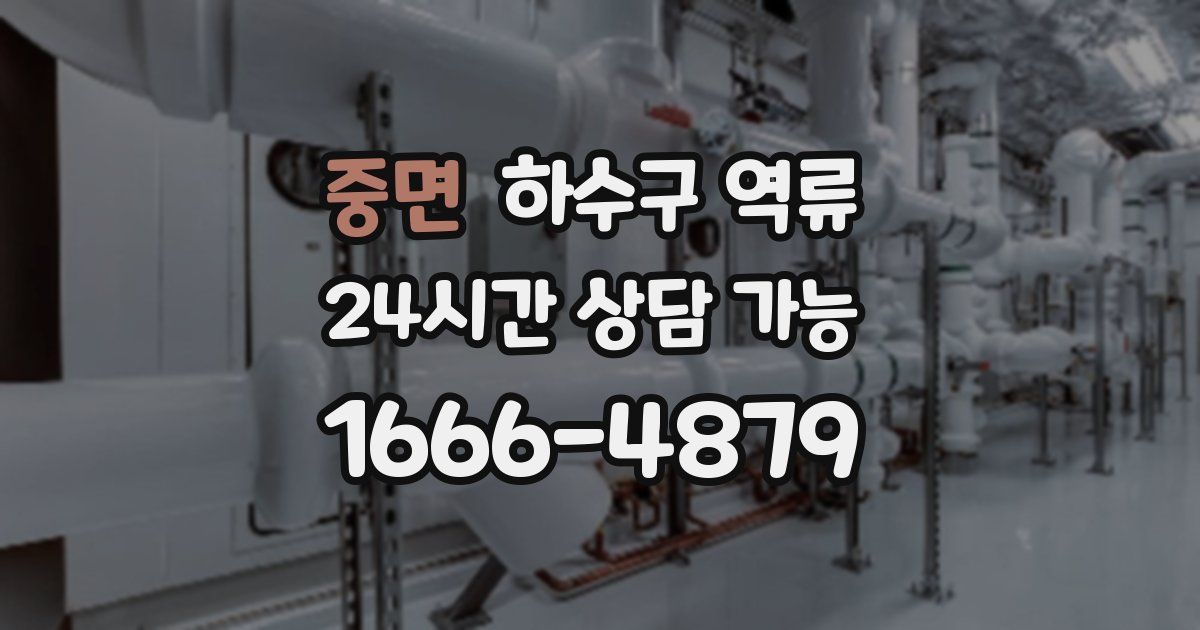 중면 하수구 역류