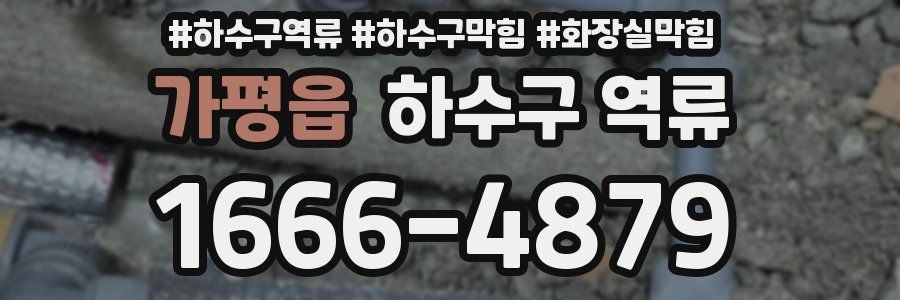 가평읍 하수구 역류