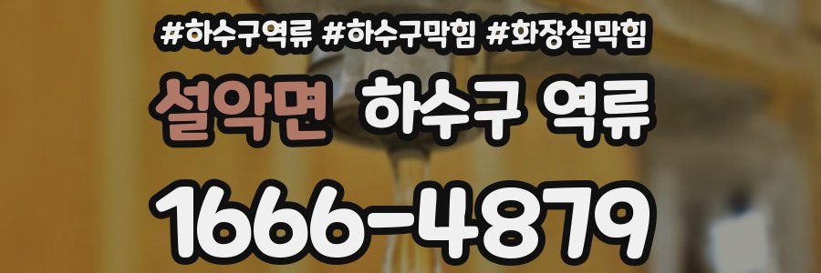 설악면 하수구 역류