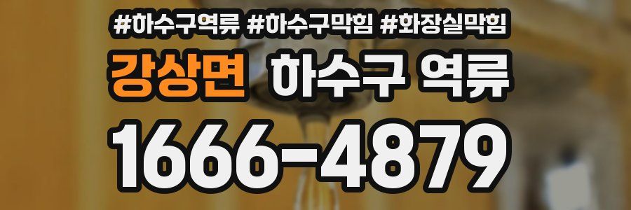 강상면 하수구 역류