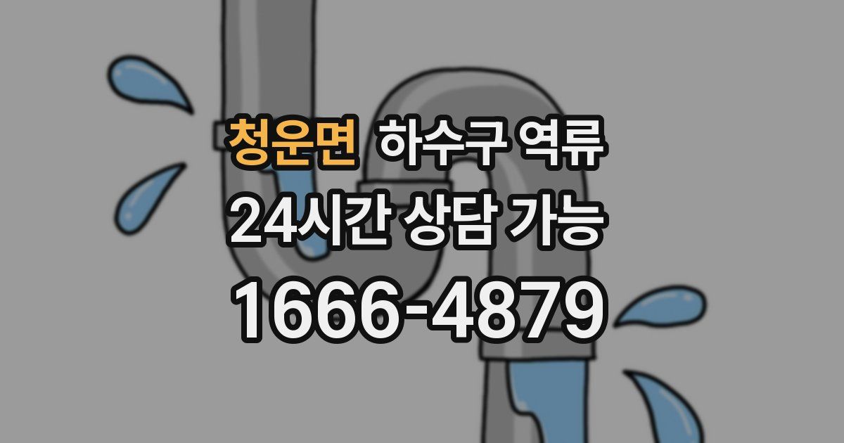 청운면 하수구 역류