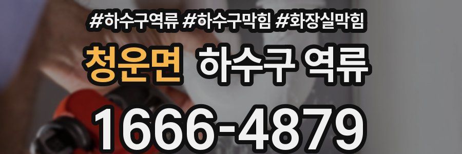청운면 하수구 역류