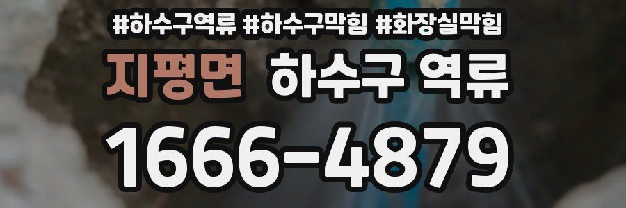지평면 하수구 역류