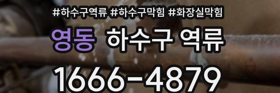 영동 하수구 역류