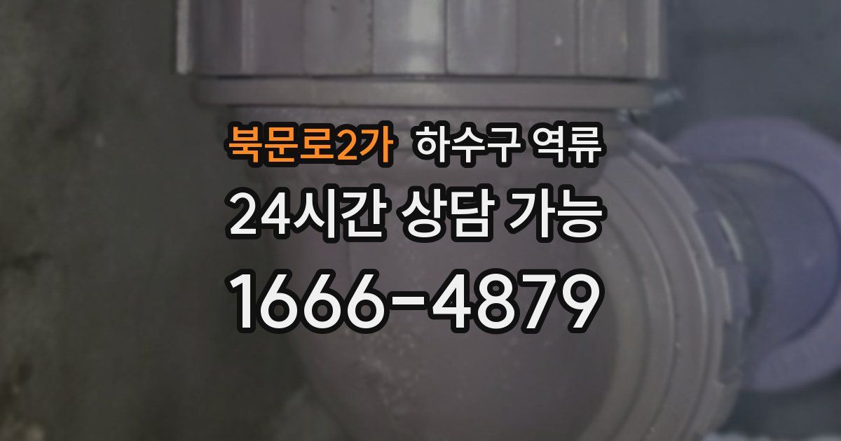 북문로2가 하수구 역류