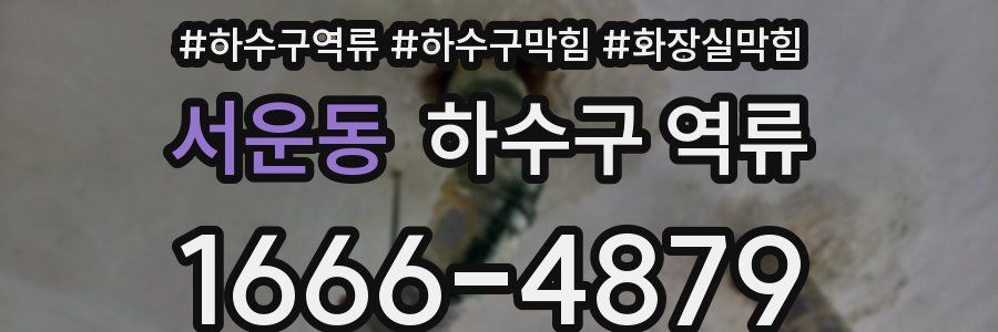 서운동 하수구 역류