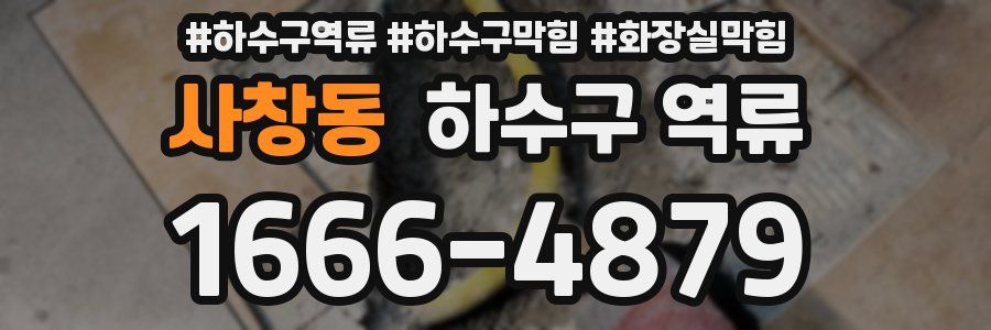 사창동 하수구 역류