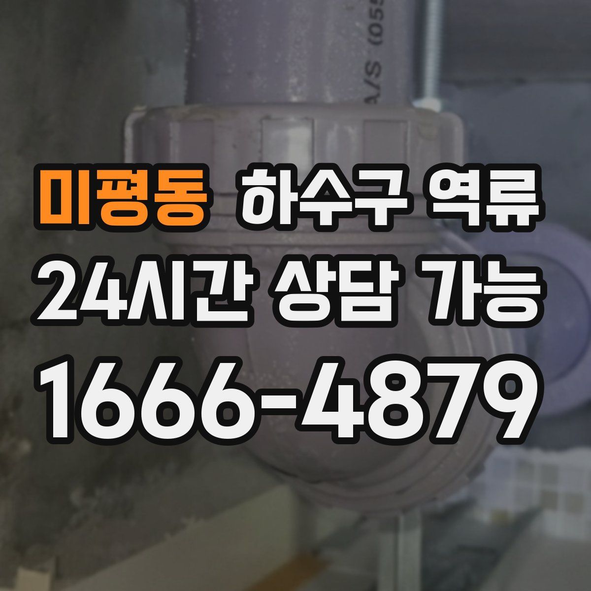 미평동 하수구 역류