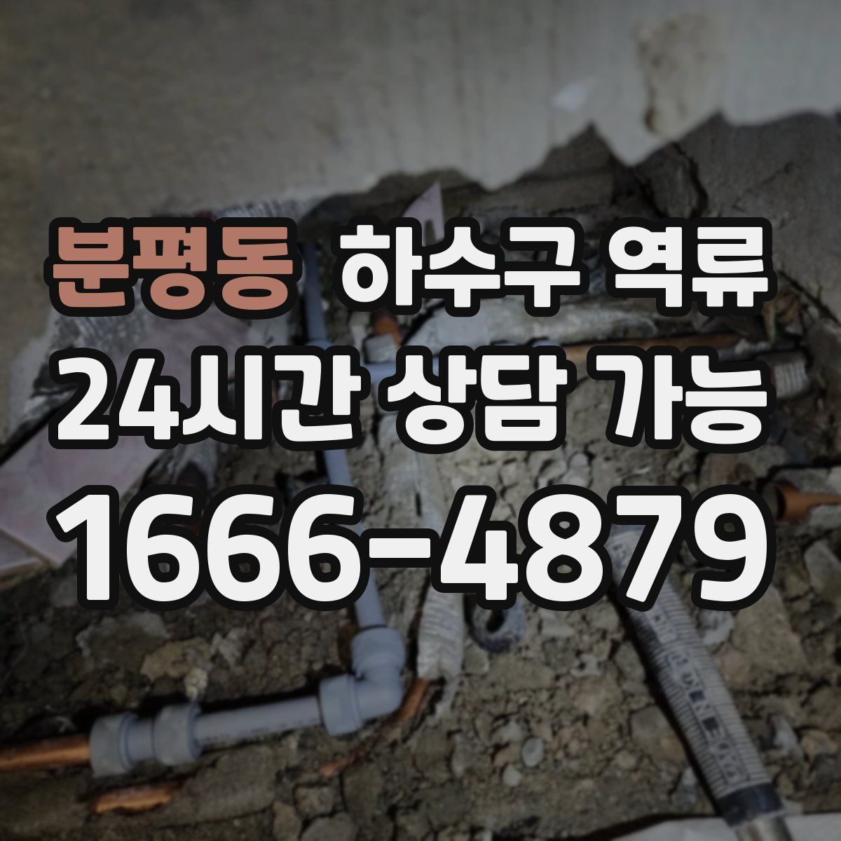 분평동 하수구 역류