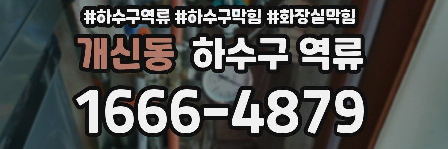 개신동 하수구 역류